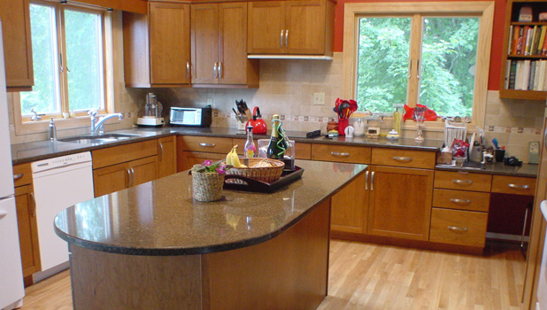Cherry Reface with Zodiaq Counter Tops