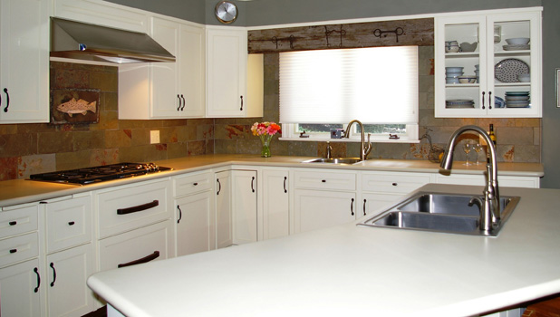 Custom Paint Refinish with Tile backsplash